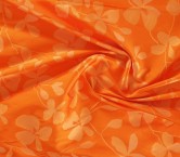 Mikado jacquard floral naranja